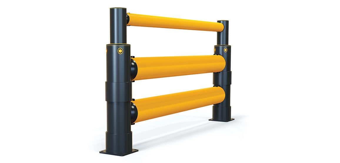 Atlas Double Traffic+ | Industrial Safety Guardrail Plus Handrail