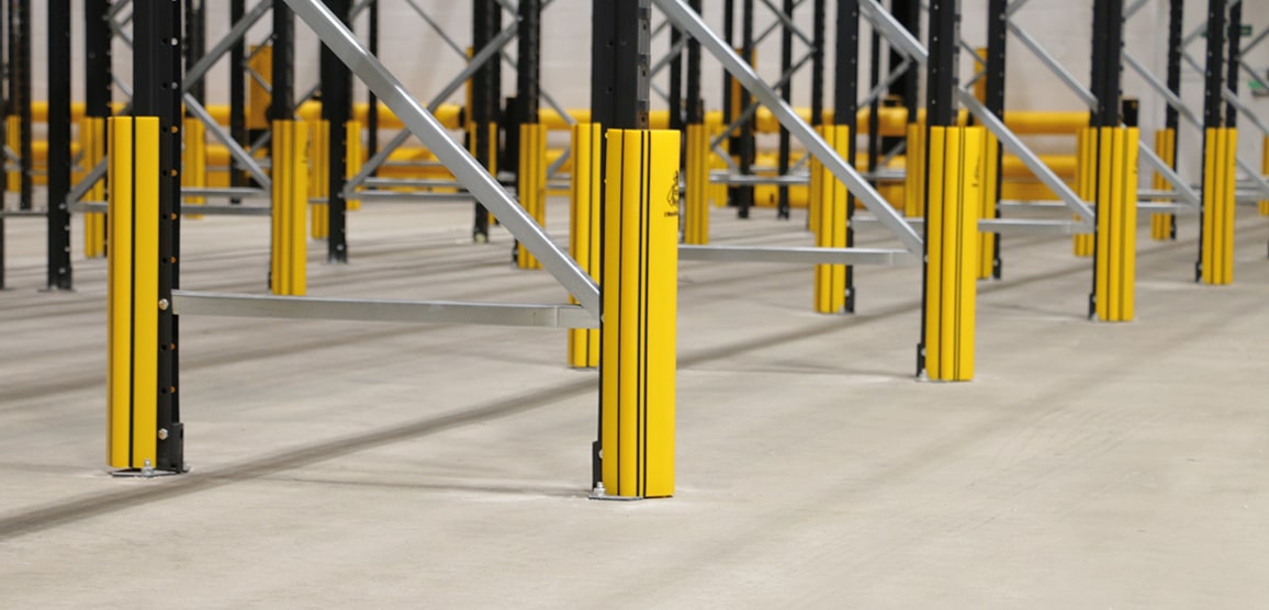 Rack Protectors on Warehouse Rack Legs | A-SAFE Racking Protection