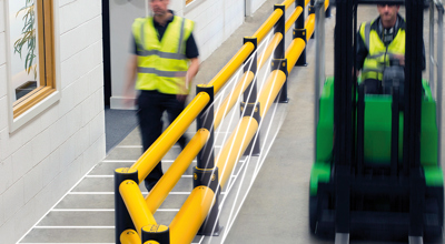 Barrier Protecting Person From Vehicle