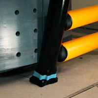 Polymer Guardrails Flexing on Impact with Forklift