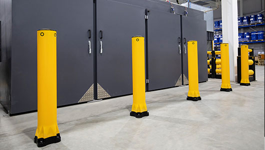 Industrial polymer safety bollards