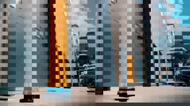 Bollards Protecting Shutter Door Outside