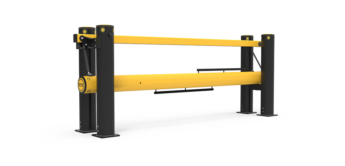 Dock Gates - Traffic Gate - render angle 45